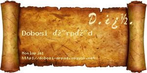 Dobosi Árpád névjegykártya