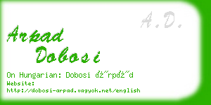 arpad dobosi business card